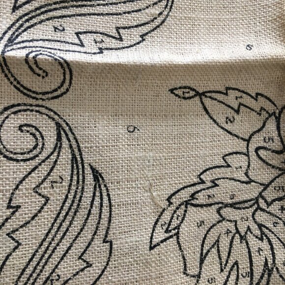 Punch needle rugs by numbers poppy flower pattern rug foundation or wall hanging - Picture 5 of 8